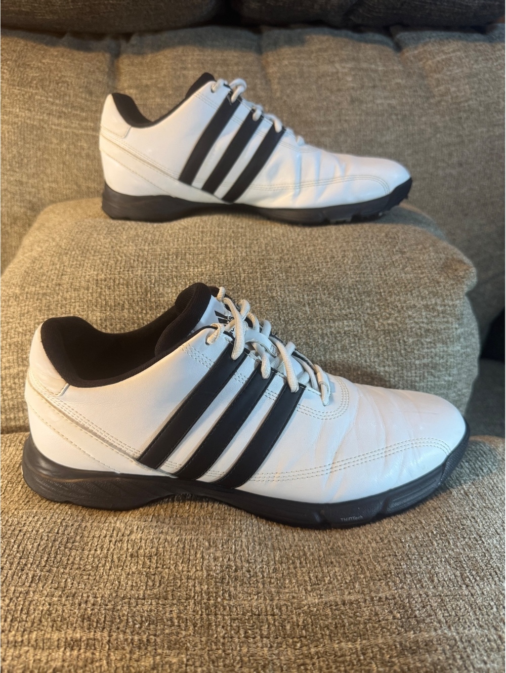 adidas Golflite Max Men's Golf Shoes White Black Size 9 (ART 671386)